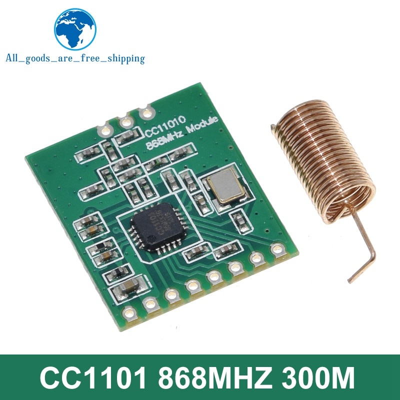 Mô Đun Truyền Tín Hiệu Không Dây Cc1101 10mw 433mhz 868mhz 300-1000m Với Ăng Ten Sma