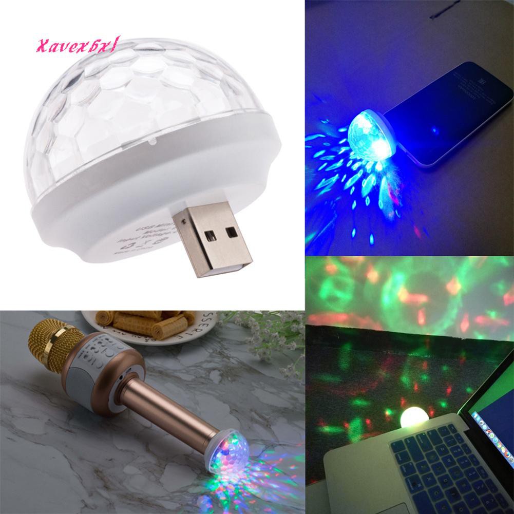 Đèn Disco USB Mini Hình Quả Cầu Nhiều Màu Sắc Có Âm Thanh Kích Hoạt Cho Tiệc Tùng
