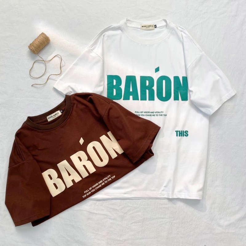 Áo Thun Tay Lỡ BARON T-SHIRT Form Rộng Vải Thun Tici Phong Cách Ulzzang Nam Nữ Unisex (Ảnh Thật/ Có Sẵn)
