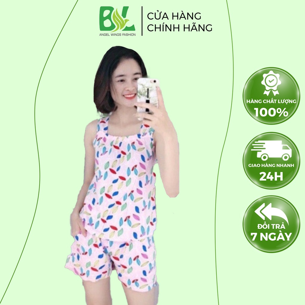 Bộ Lanh Đùi 2 Dây Bản To Siêu Mát BL Fashion