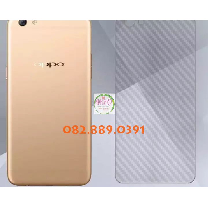 Miếng dán mặt lưng skin carbon Oppo F3 Lite/ F3/ F3 Plus trong 3D, đen