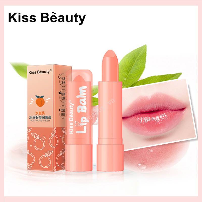 [Hàng mới về] Son Dưỡng Môi Kiss Beauty Chứa Vitamin Tẩy Tế Bào Chết Cải Thiện Tình Trạng Khô Môi Và Dưỡng Ẩm Hiệu Quả