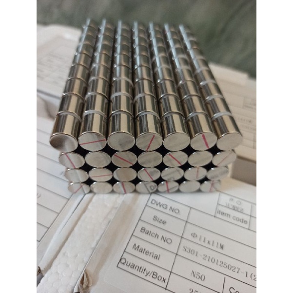 Nam châm đất hiếm cao cấp N50 kích thước phi 11x11mm siêu cường lực