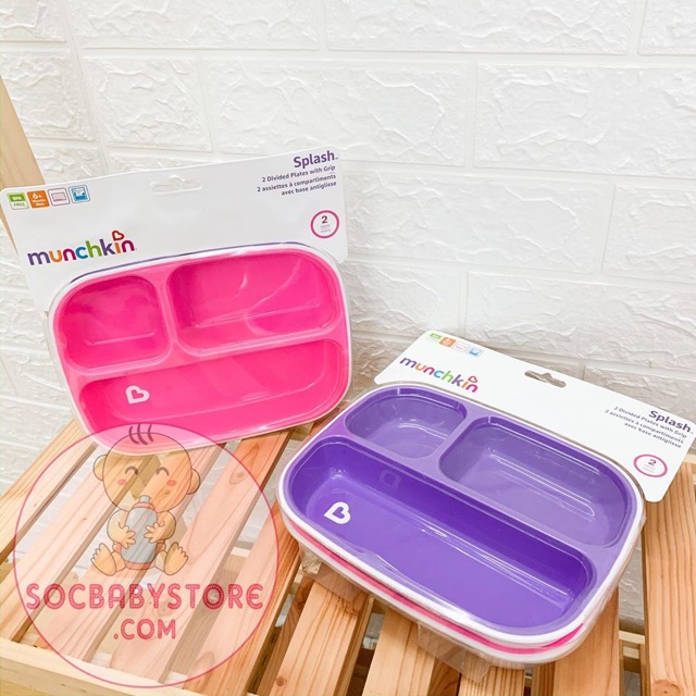 Bộ 2 đĩa chia ngăn chống trượt Munchkin