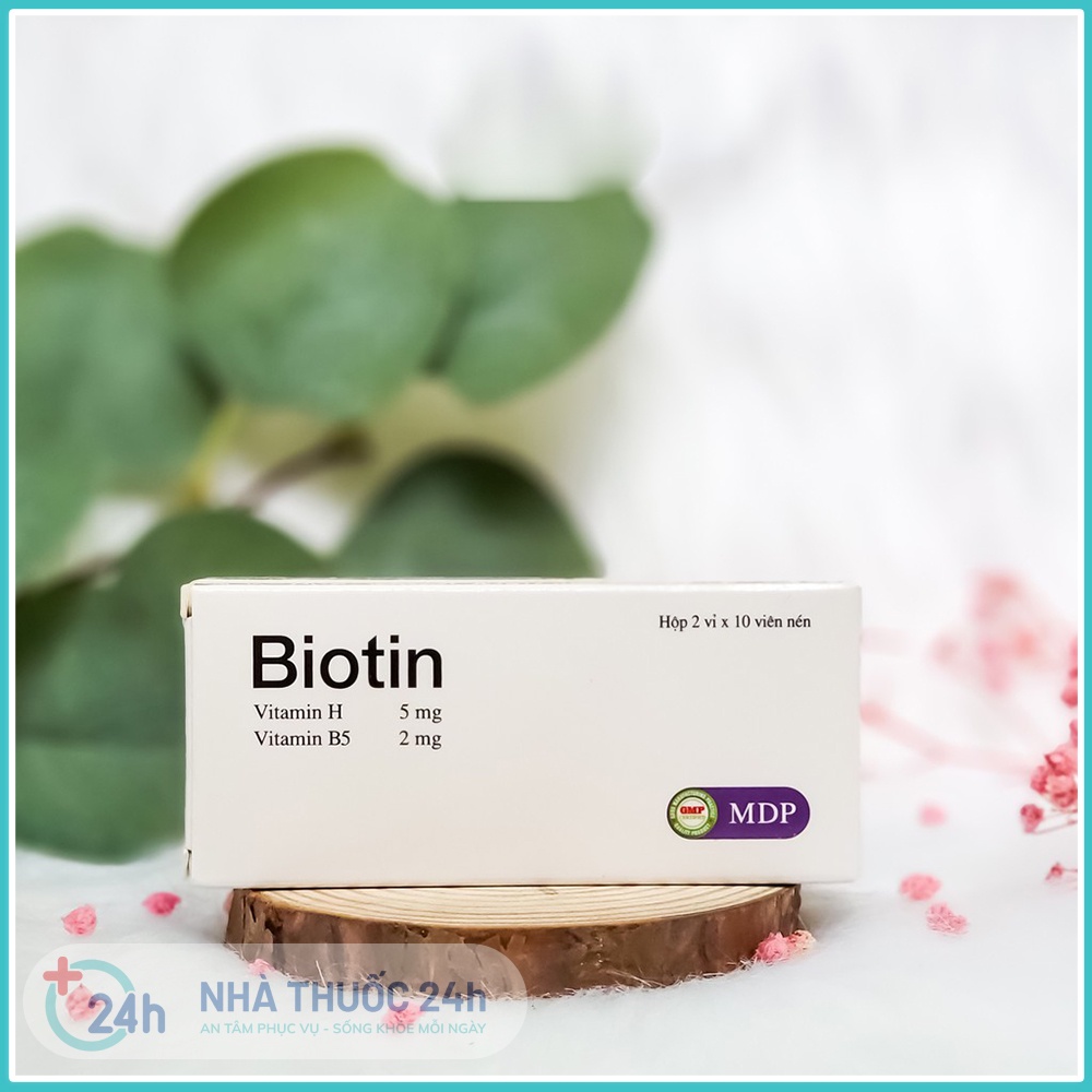Biotin 5mg & B5Viên Uống Hỗ Trợ Kích Thích Mọc Tóc, Móng, Giảm Nhờn MDP nhập khẩu chính hãng USA -  Hộp 20 viên