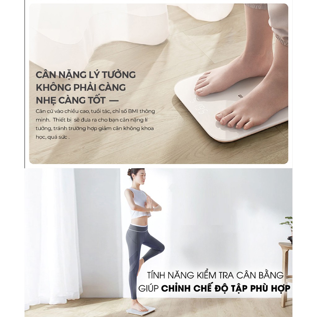 Cân Điện Tử Thông Minh Xiaomi Smart Scale 2 NUN4056GL Thông Minh Cân Siêu Chính Xác, Kết Nối App Mi Fit