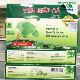 Viên giấp cá Extra hỗ trợ táo bón, trĩ , hộp 30 viên