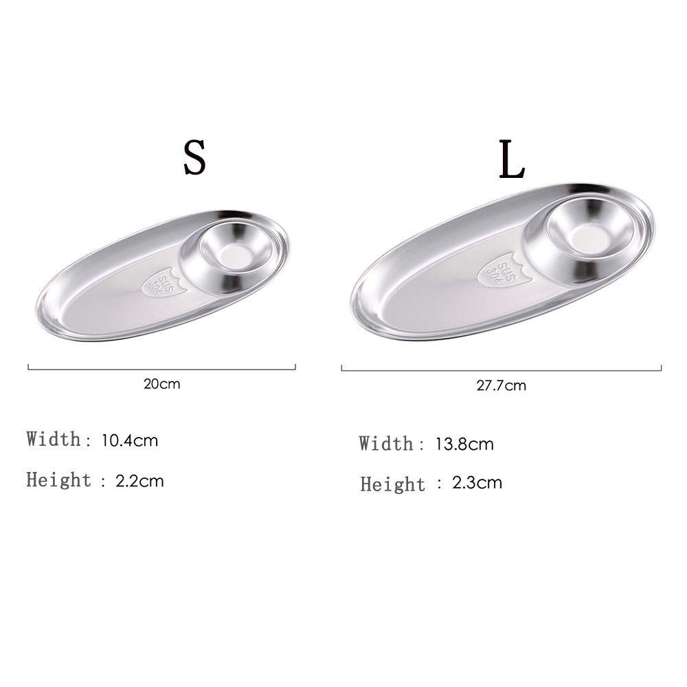 Đĩa Đựng Thức Ăn Chia Ngăn Bằng Thép Không Gỉ 304