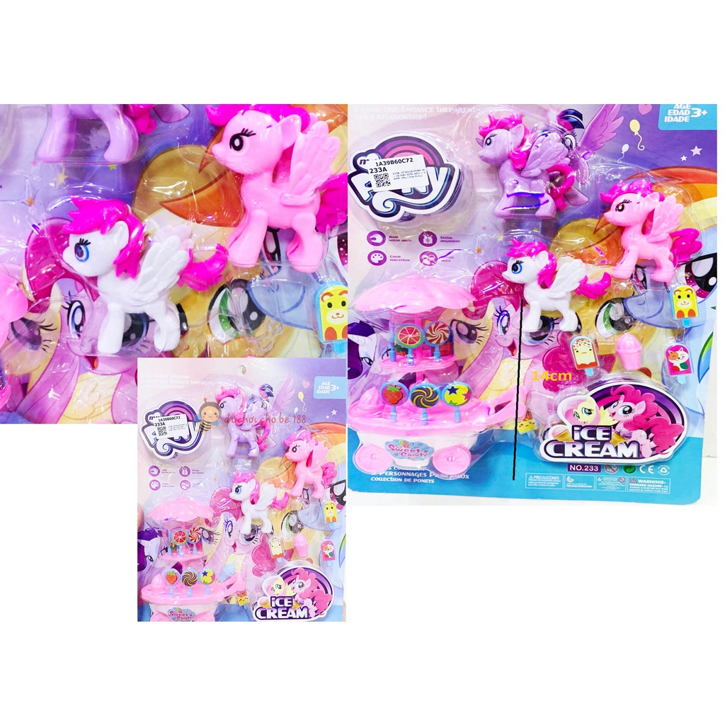 Đồ chơi xe đẩy bán kem và ngựa pony