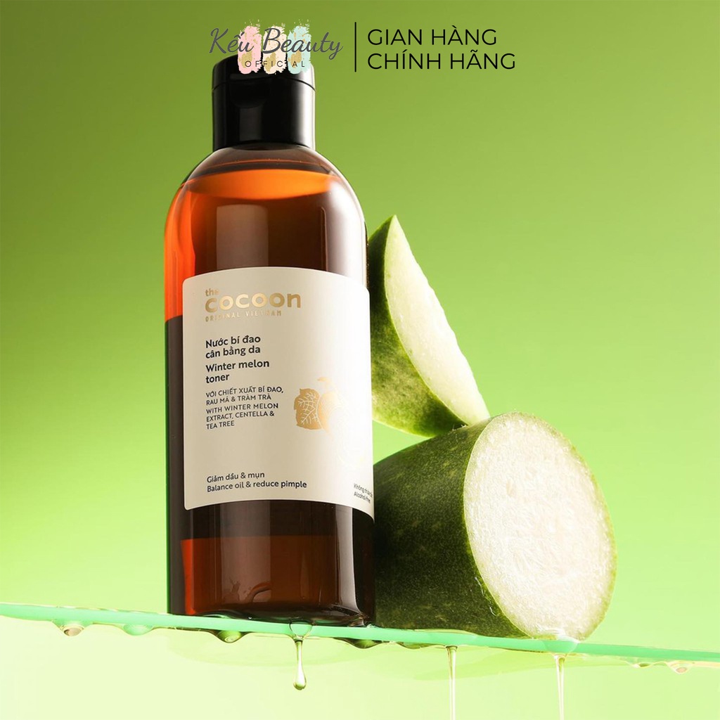 Nước bí đao cân bằng da Cocoon Winter Melon Toner kiềm dầu và mụn ẩn 310ml