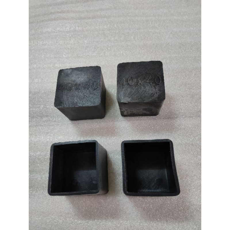 Bộ 10 chụp vuông 40×40mm bao ngoài - chụp - chân đế - nút cao su bịt chân bàn