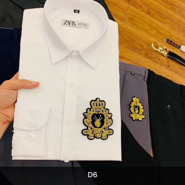 FREESHIP 99K/Set Quần Âu Và Áo Sơ Mi Thêu Ong Vàng Cao Cấp🍀 | BigBuy360 - bigbuy360.vn