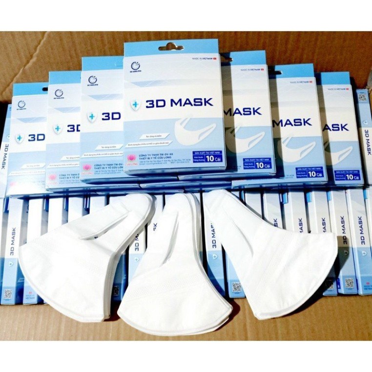 Khẩu trang 3D MASK, khẩu trang diệt khuẩn ,chống bụi cao cấp hộp 10 cái 3D MASK | BigBuy360 - bigbuy360.vn