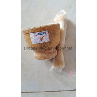 Bộ cối chày gỗ hanh điền đường kính 14cm .