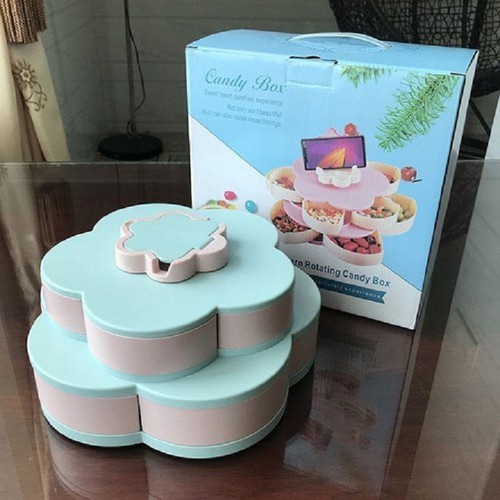 Khay Mứt Tết Hộp Mứt, Khay Mứt Bánh Kẹo Tết 1 Tầng, 2 Tầng Xoay Cho Ngày Tết