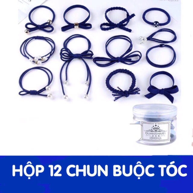 Hộp chun buộc tóc 12 chiếc