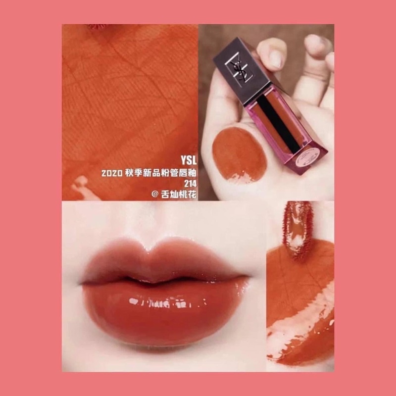Son kem YSL 214 Orange màu cam gạch