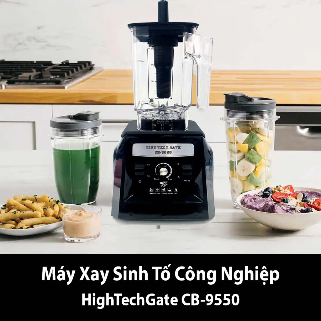 Máy Xay Sinh Tố Công Nghiệp Cb9550 Đa Năng Mạnh Mẽ, Pha Chế Đồ Đá Xay Công Suất Lớn Cho Quán Đồ Uống, Bar Kèm Quà Tặng