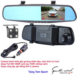 Camera hành trình gắn gương chiếu hậu