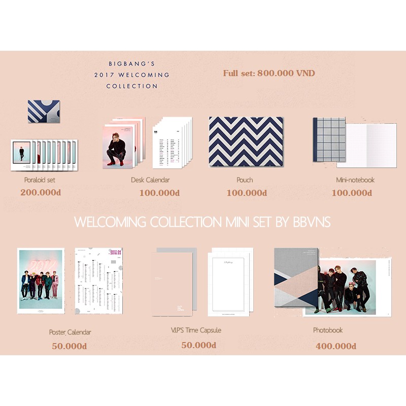 BIGBANG | WELCOMING COLLECTION 2017 (quà bán lẻ) | BigBuy360 - bigbuy360.vn