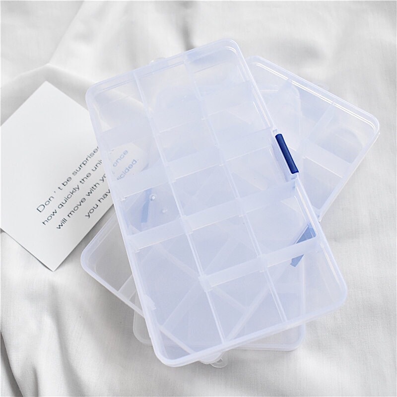 Hộp Đựng Trang Sức Thiết Kế Trong Suốt Chia 10 Ngăn Tiện Lợi Chất Lượng