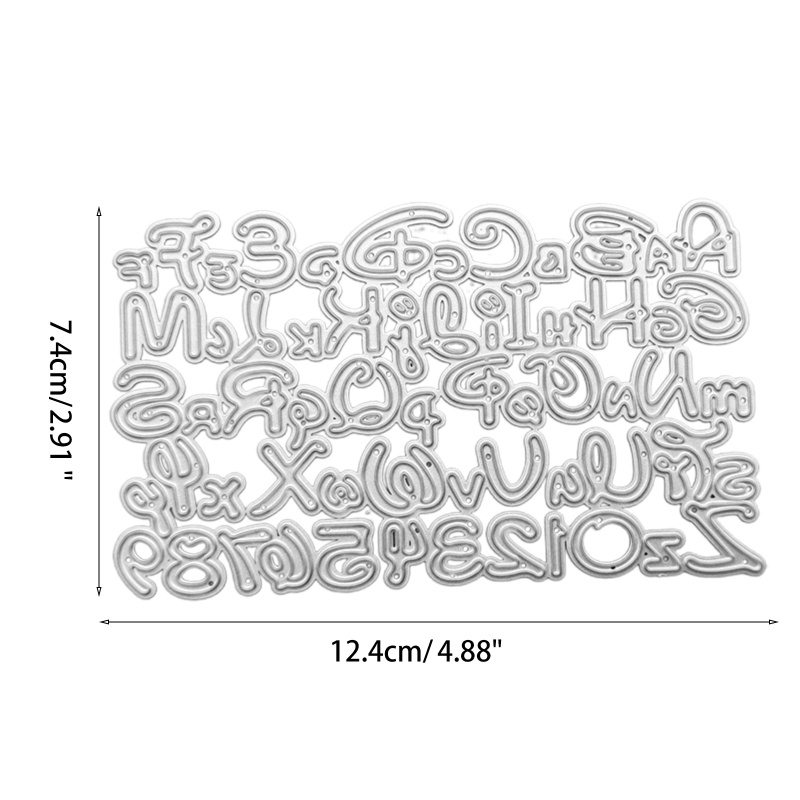 Khuôn Cắt Giấy Làm Từ Kim Loại Hình Chữ Cái Và Số Trang Trí Scrapbook
