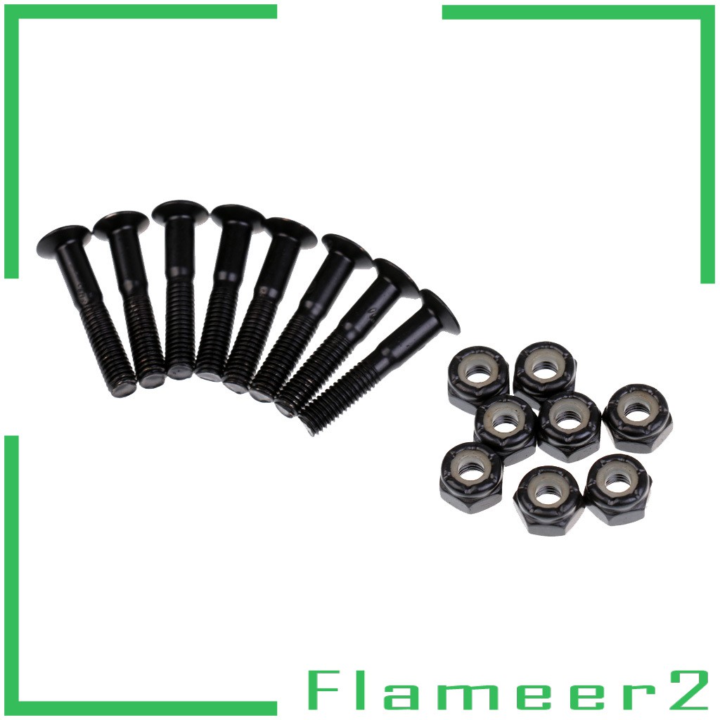 Set 8 ốc vít 25mm/ 28mm màu đen chuyên dụng cho ván trượt