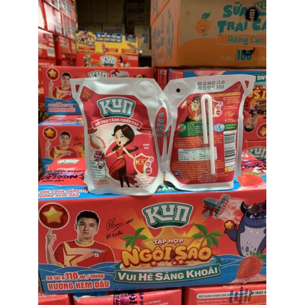 sữa KUN túi 110ml/24tui/thùng giúp tăng trưởng chiều cao (có thẻ đổi quà Hót )