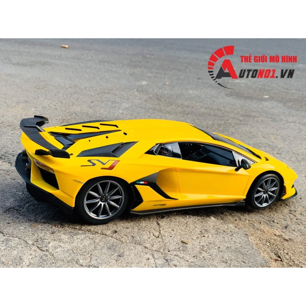 MÔ HÌNH XE ĐIỀU KHIỂN Ô TÔ LAMBORGHINI AVENTADOR SVJ YELLOW 1:14 RASTAR 6318