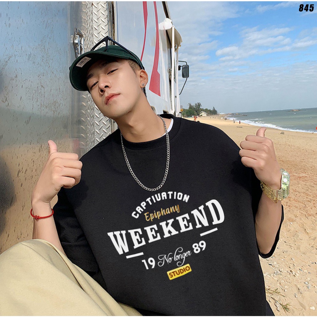 Áo thun tay lỡ form rộng unisex Epiphany Weekend 845 HY KOREA