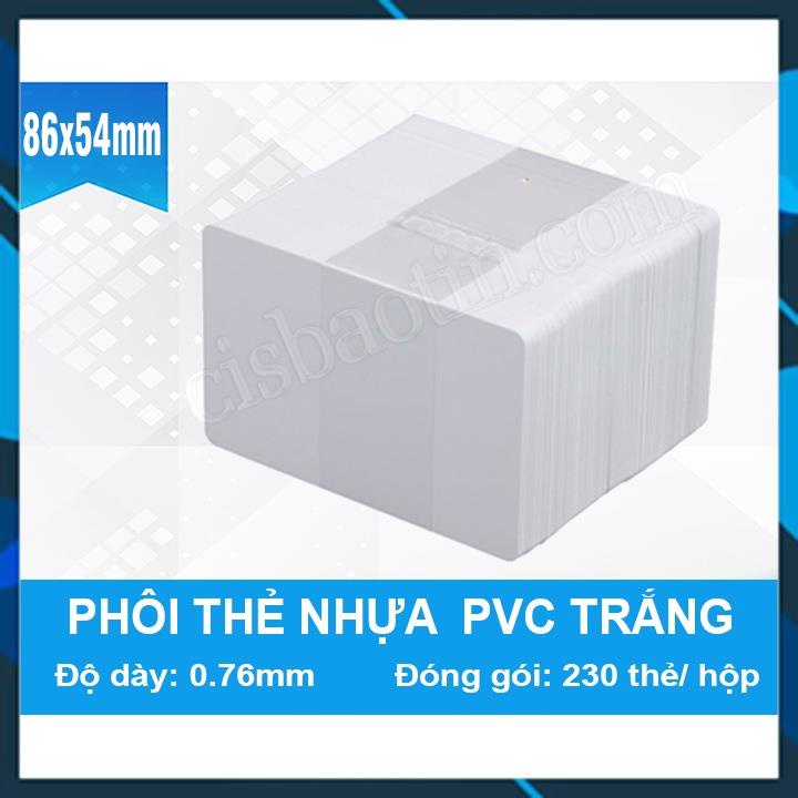 50 PHÔI THẺ NHỰA PVC TRẮNG IN PHUN TRỰC TIẾP
