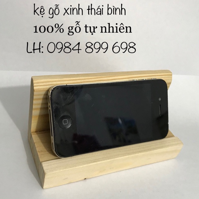 Kệ gỗ trang trí để điện thoại