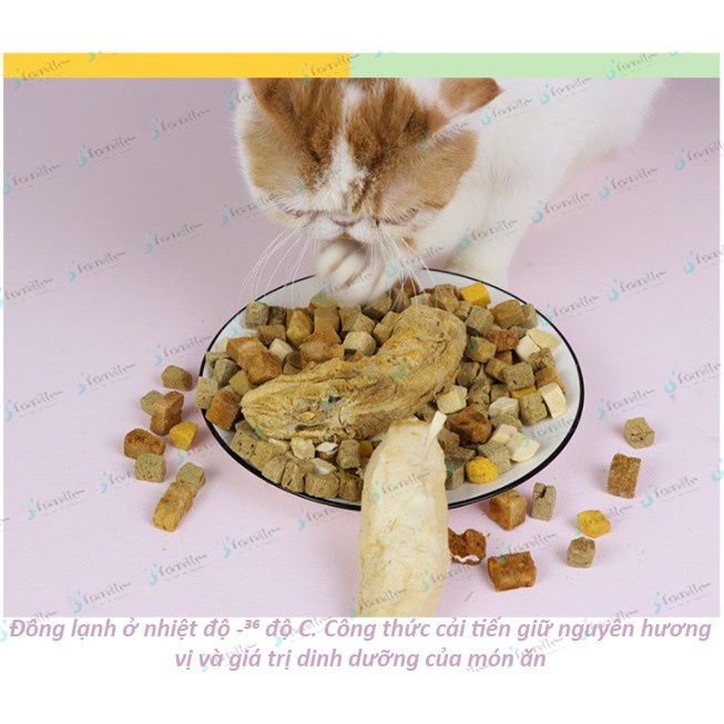 [TIẾT KIỆM]Thùng Đồ Ăn Khô JFamilleThức Ăn Khô Cho Chó Mèo 9 Loại Mix, Thơm Ngon Bổ Dưỡng, Tiện Lợi. Hộp 600gr. JF75