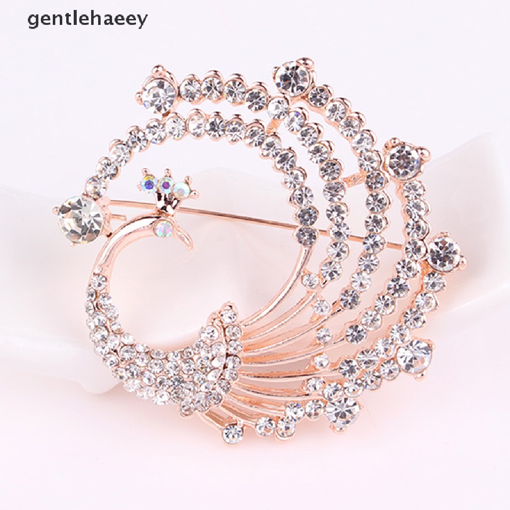 Trâm Cài Áo Hình Chim Công Bằng Pha Lê Thời Trang Cho Nữ