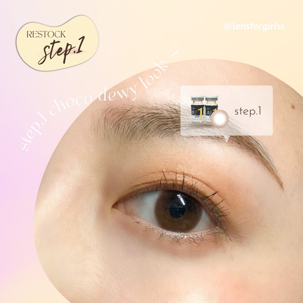 Kính áp tròng choco tự nhiên Yeolgong step 1 choco chính hãng Lensme | Hạn sử dụng 3-6 tháng | Lens cận