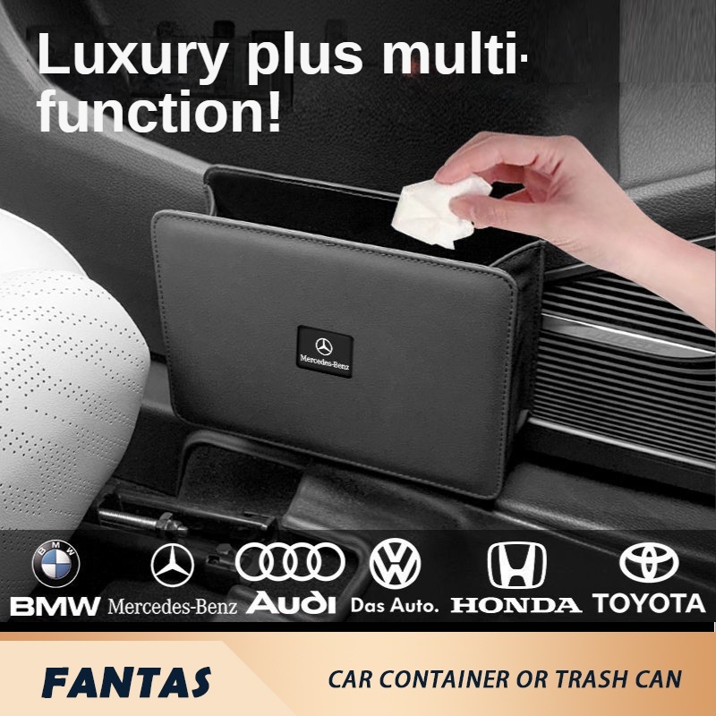 Túi Da Đựng Rác Đa Năng Có Thể Gấp Gọn Cho Xe Hơi