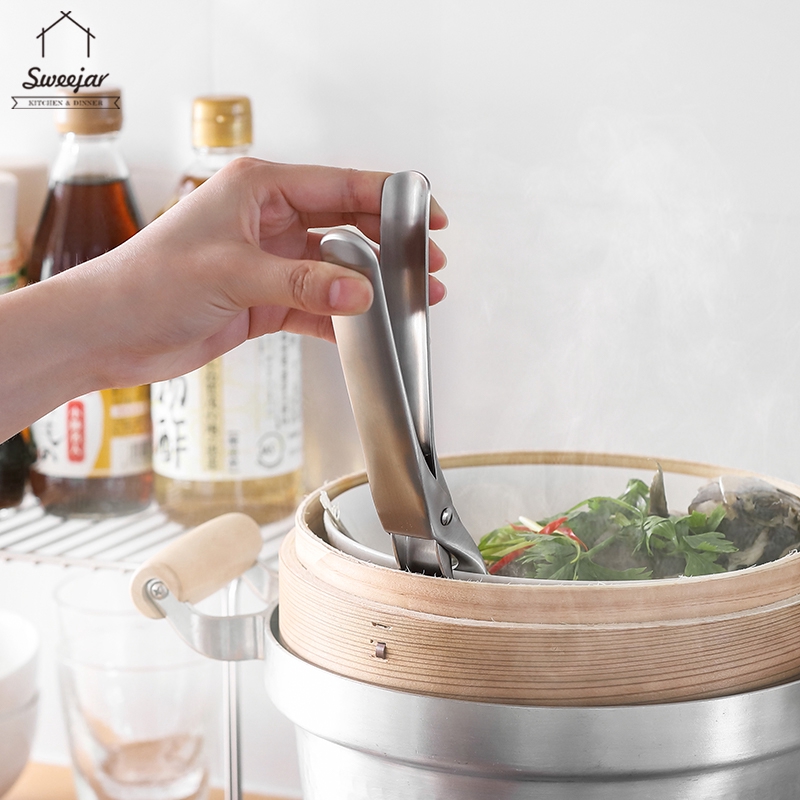 SWEEJAR Dụng cụ kẹp gắp bằng thép không gỉ 304 chống trượt tiện dụng khi nấu nướng