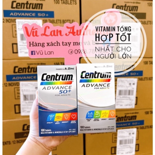Vitamin tổng hợp Centrum Advance cho người lớn & trung niên 100 viên