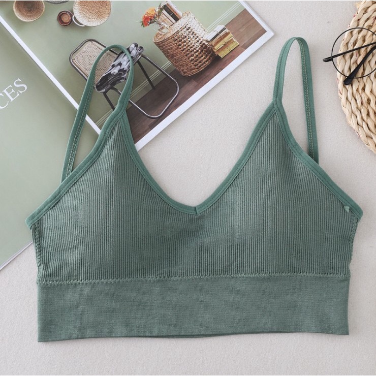 Áo Lót Nữ - Áo Bra Nữ 2 dây tập gym chữ U hở lưng 2 dây không gọng nâng ngực gợi cảm