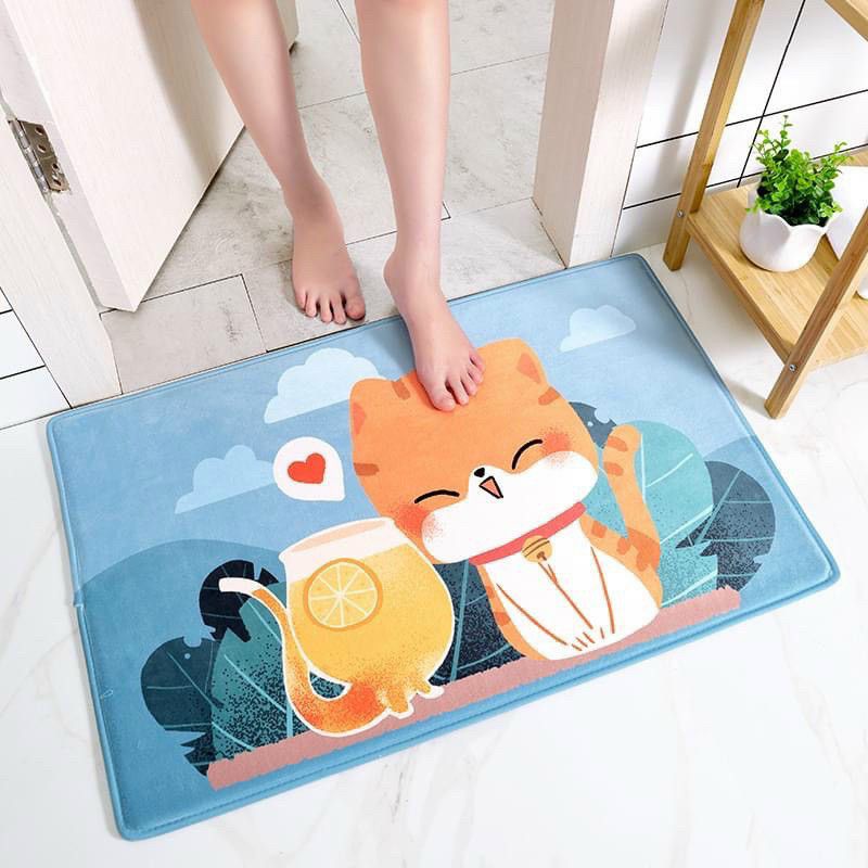 Combo 3 thảm chống trượt 3d nhiều hình cute, thảm decor nhà cửa kích thước 40*60