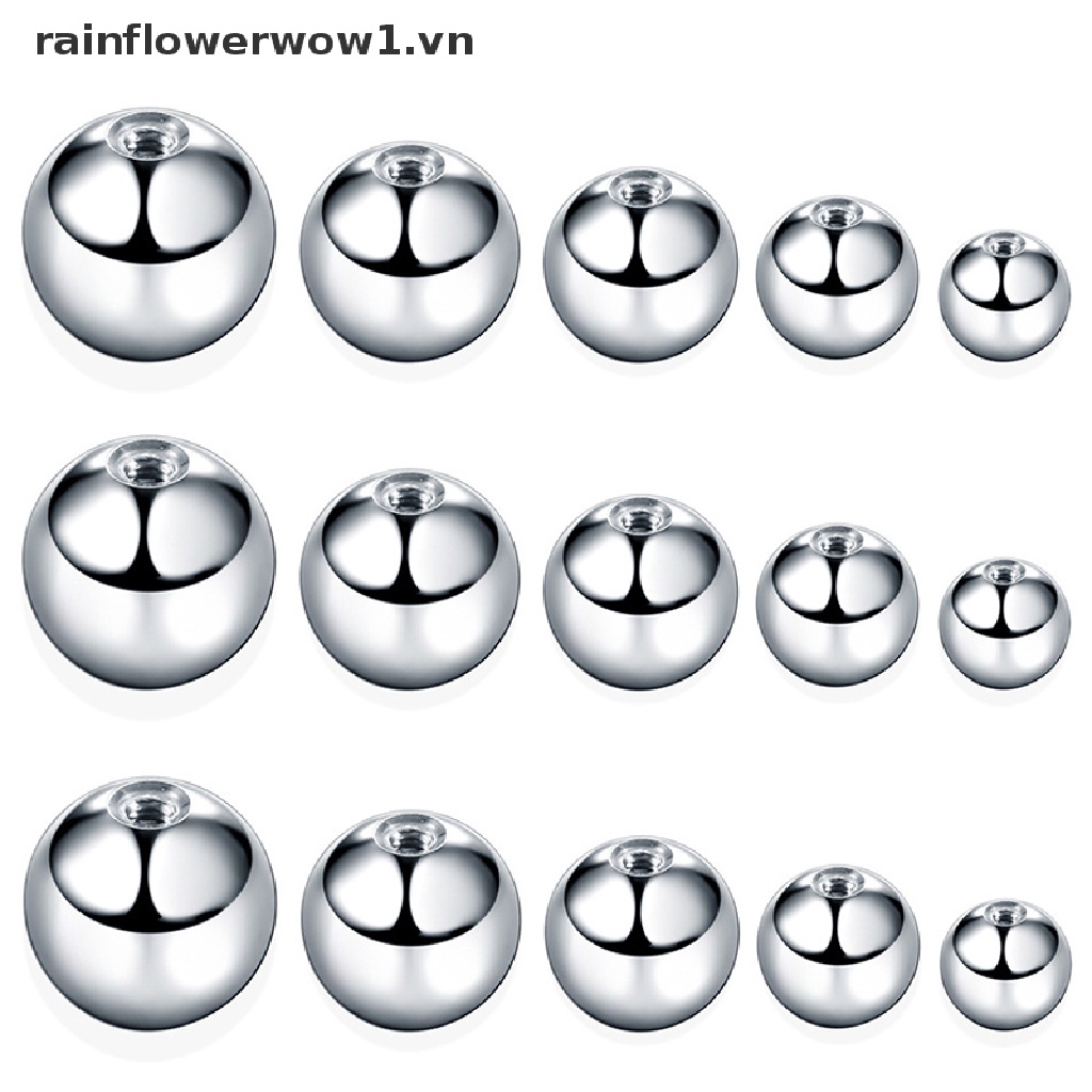 Bộ 50 Hạt Tròn Bằng Thép Không Gỉ Thời Trang