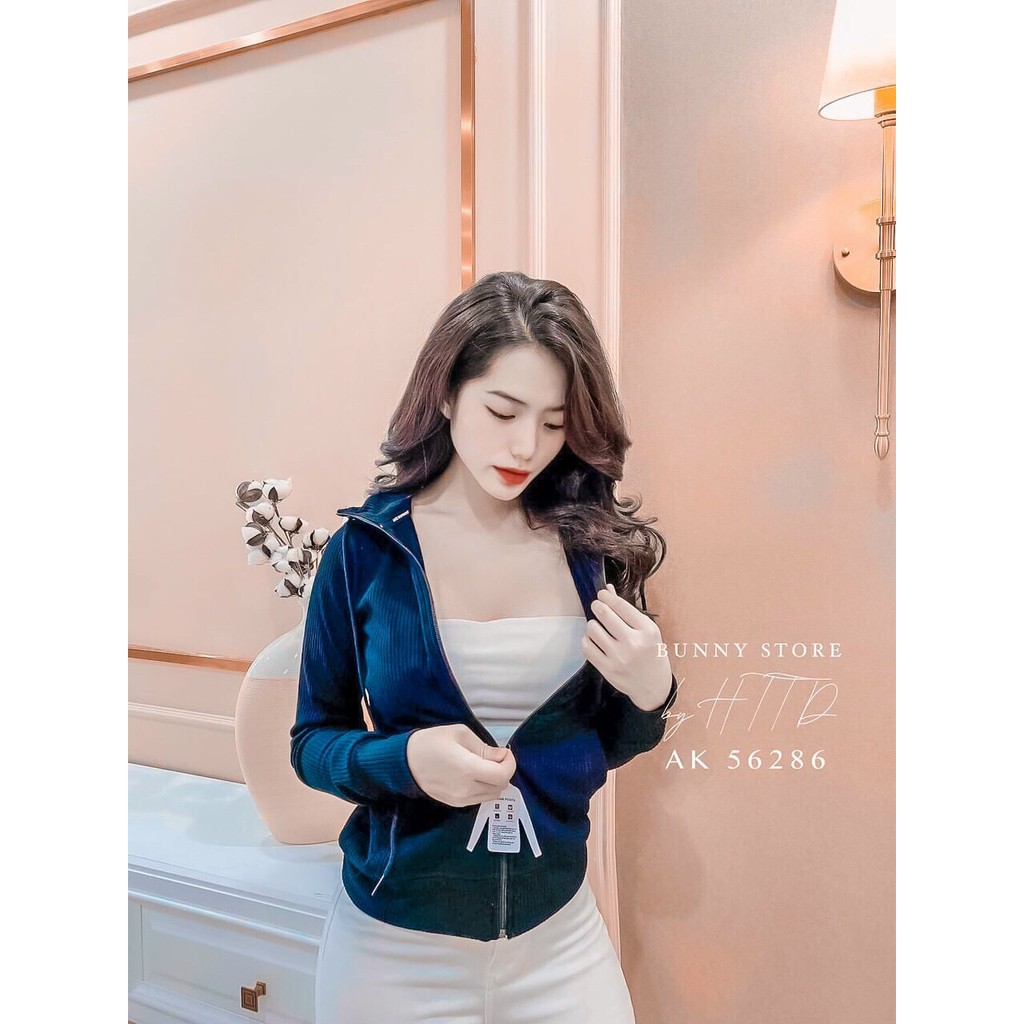 [FREE SHIP] áo khoác nữ tay dài phối dây kéo form ôm chất thun gân dày dặn thời trang nữ cao cấp ❤️⭐️❤️SA085