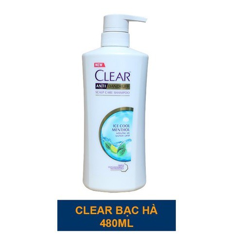 Dầu Gội Clear Thái Lan 450ml, Bạc Hà, Anh Đào, Men, Cam Kết Hàng Nhập Khẩu Chính Hãng