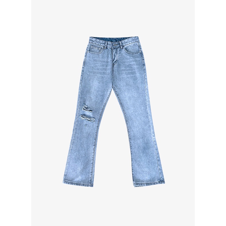 Quần Jean Rách Gối Ôngs Loe | Ripped Flared Jean | BigBuy360 - bigbuy360.vn