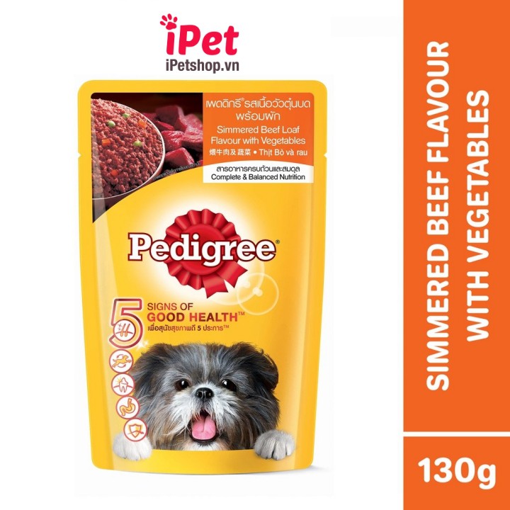 Pate Thức Ăn Mềm Cho Chó Con, Chó Lớn Pedigree Gói 130g - iPet Shop