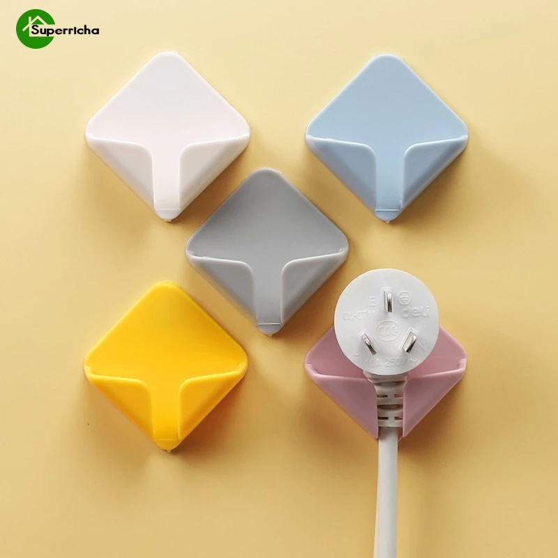 Giá Đỡ Phích Cắm Điện Dán Tường Tự Dính Không Cần Đinh Hình Hoạt Hình Dễ Thương Tiết Kiệm Không Gian Tiện Lợi Dành Cho Nhà Bếp