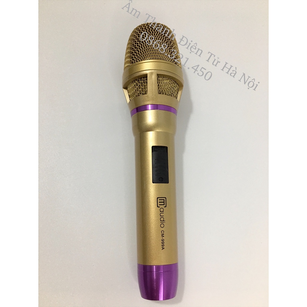 Micro Có Dây CM 999A Chính Hãng, Hút Giọng, Hát Nhẹ, Hỗ Trợ Chống Hú, Tay Mic Inox Cứng Cáp, Dây Chống Xoắn.
