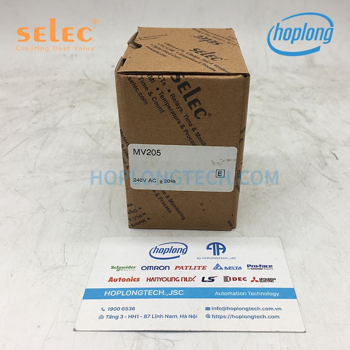 MV205 72x72 Đồng hồ tủ điện LED 3 số SELEC đo điện áp