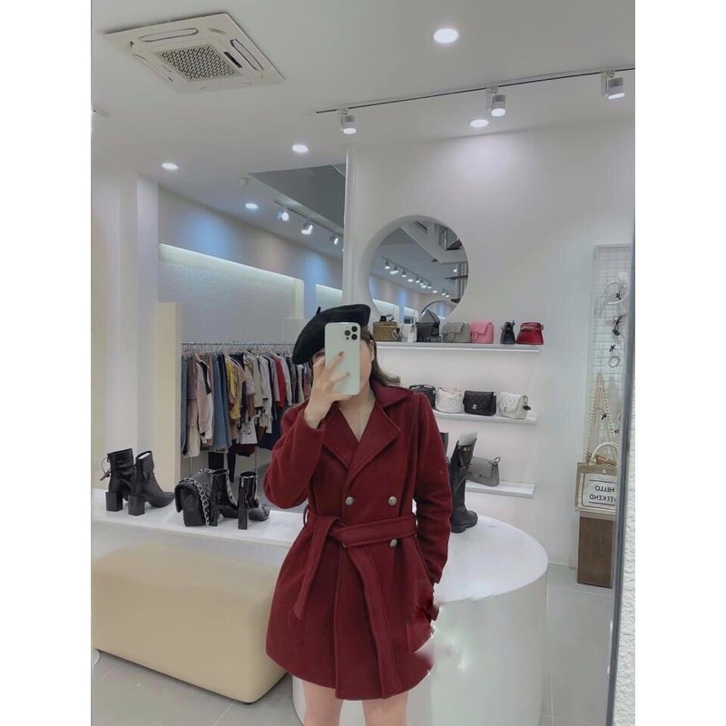 ÁO KHOÁC DẠ ĐAI EO