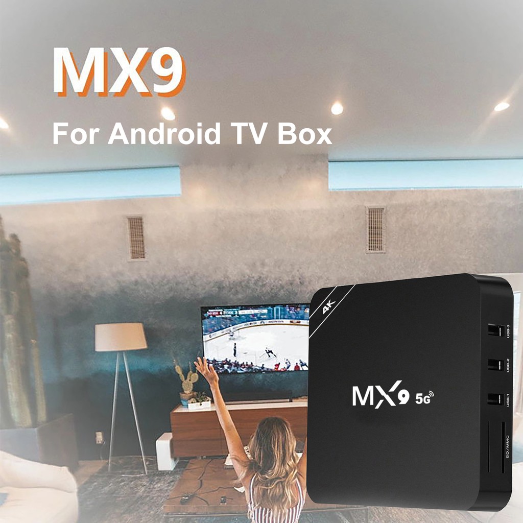 Thiết Bị Chuyển Đổi Tv Thường Thành Smart Tv Mx9-5G 4k 2.4ghz Wifi Chuẩn Eu / Uk / Us